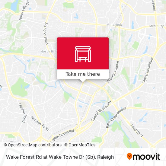 Wake Forest Rd at Wake Towne Dr (Sb) map