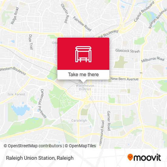 Mapa de Raleigh Union Station