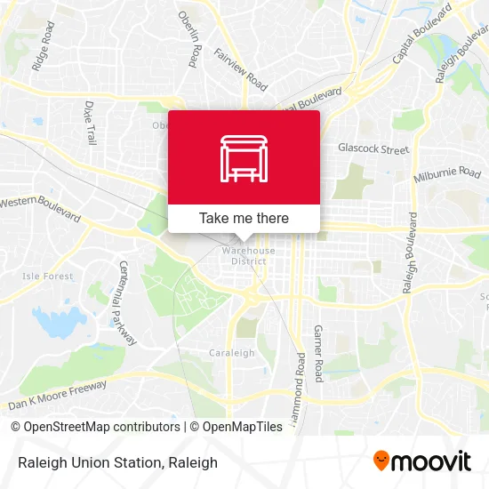 Mapa de Raleigh Union Station