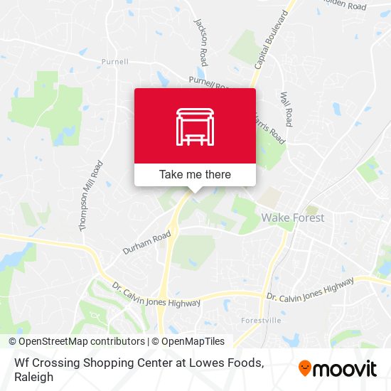 Mapa de Wf Crossing Shopping Center at Lowes Foods