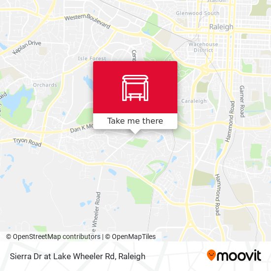Sierra Dr at Lake Wheeler Rd map