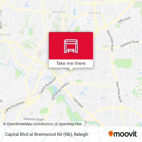 Capital Blvd at Brentwood Rd (Nb) map