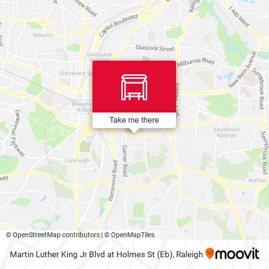 Martin Luther King Jr Blvd at Holmes St (Eb) map