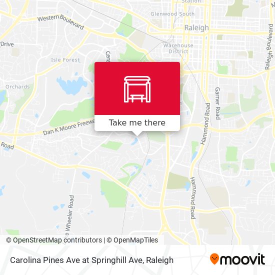 Carolina Pines Ave at Springhill Ave map