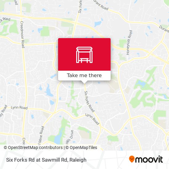 Mapa de Six Forks Rd at Sawmill Rd