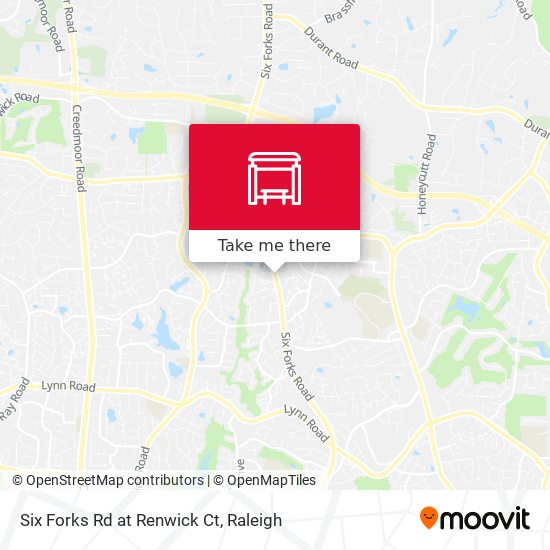 Six Forks Rd at Renwick Ct map
