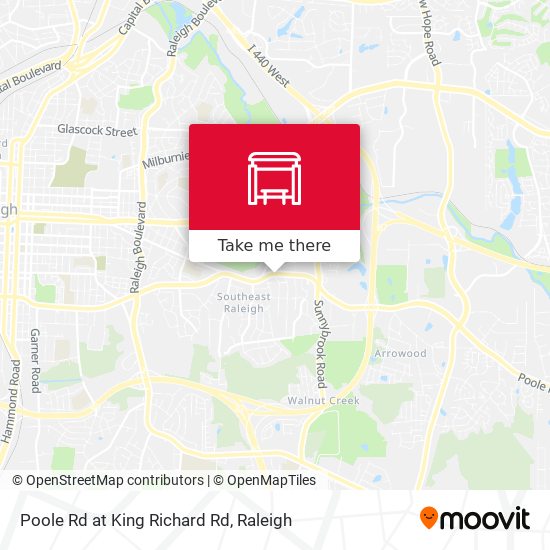 Poole Rd at King Richard Rd map