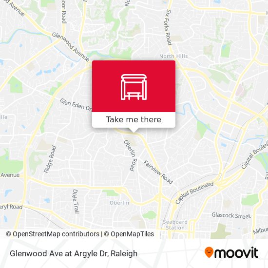 Glenwood Ave at Argyle Dr map