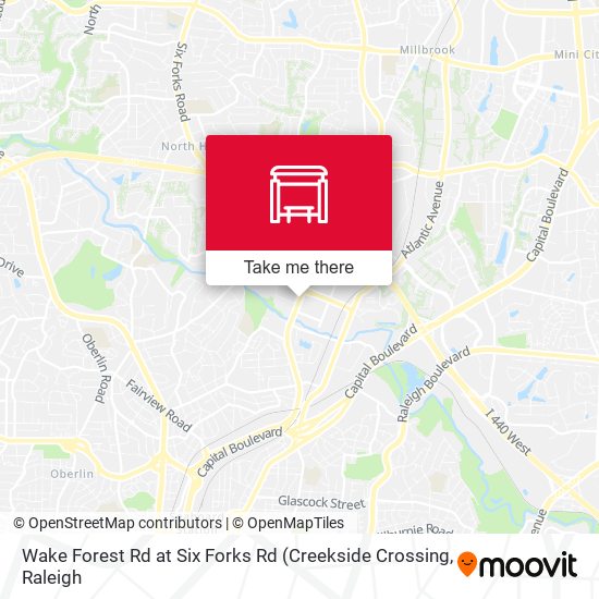 Mapa de Wake Forest Rd at Six Forks Rd