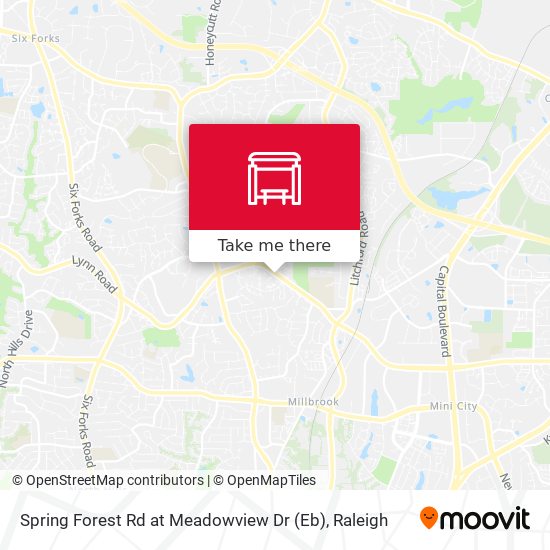 Spring Forest Rd at Meadowview Dr (Eb) map