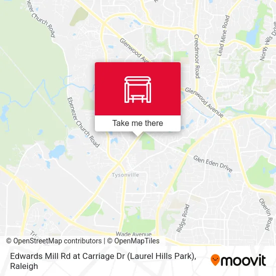 Mapa de Edwards Mill Rd at Carriage Dr (Laurel Hills Park)