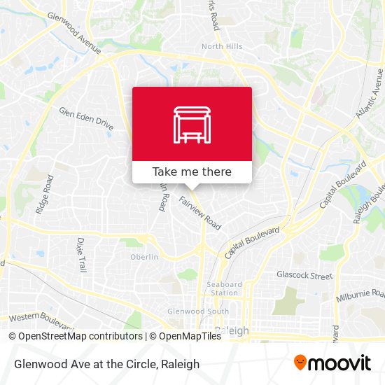 Glenwood Ave at the Circle map