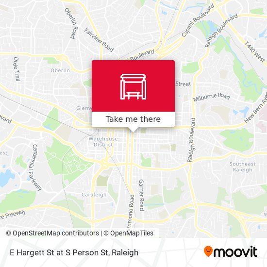 E Hargett St at S Person St map