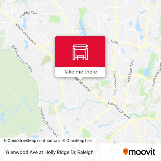 Glenwood Ave at Holly Ridge Dr map
