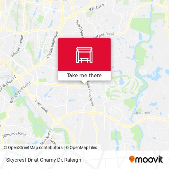 Skycrest Dr at Charny Dr map