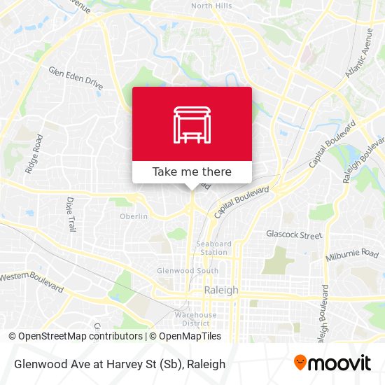 Glenwood Ave at Harvey St (Sb) map