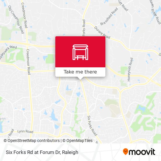 Six Forks Rd at Forum Dr map