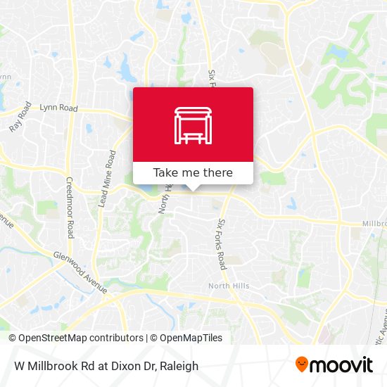 W Millbrook Rd at Dixon Dr map
