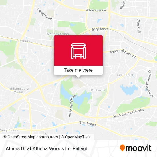 Athers Dr at Athena Woods Ln map