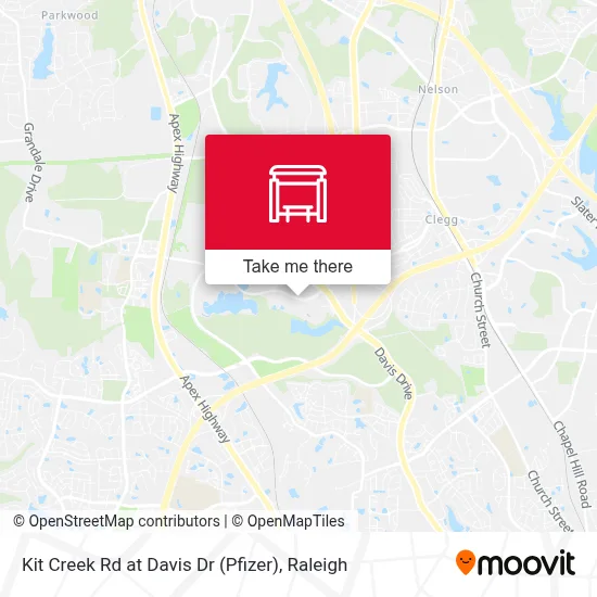 Kit Creek Rd at Davis Dr (Pfizer) map