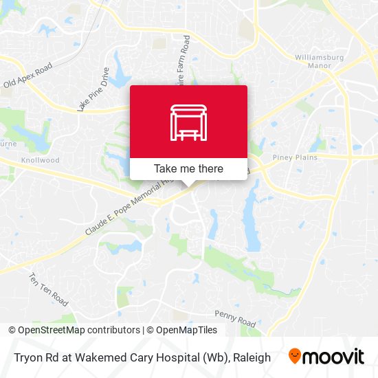 Mapa de Tryon Rd at Wakemed Cary Hospital (Wb)