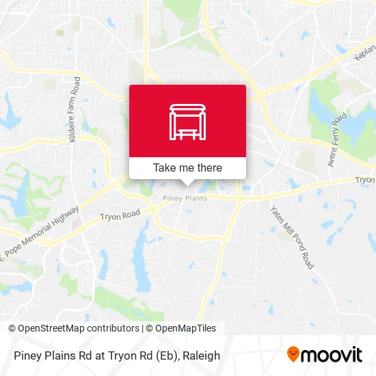 Mapa de Piney Plains Rd at Tryon Rd (Eb)
