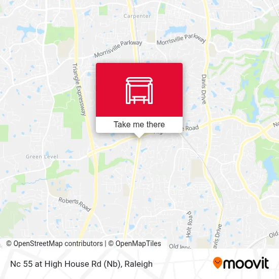 Nc 55 at High House Rd (Nb) map