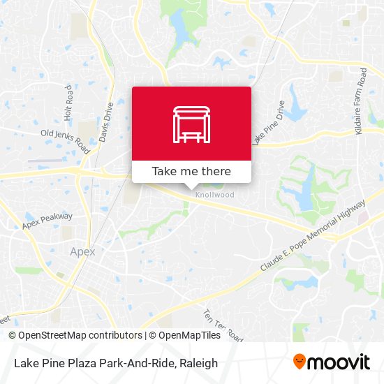 Lake Pine Plaza Park-And-Ride map