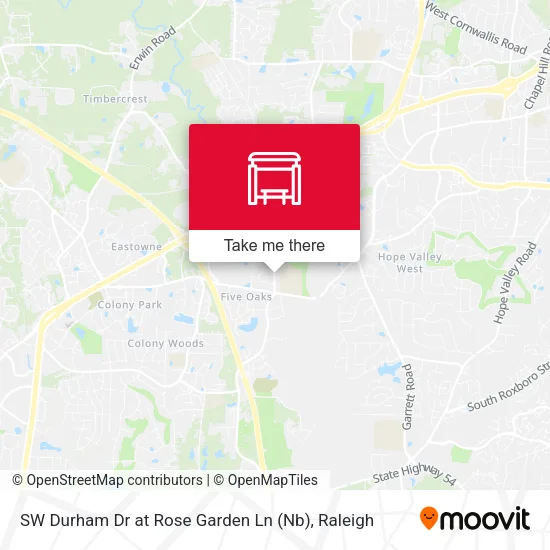 Mapa de SW Durham Dr at Rose Garden Ln (Nb)