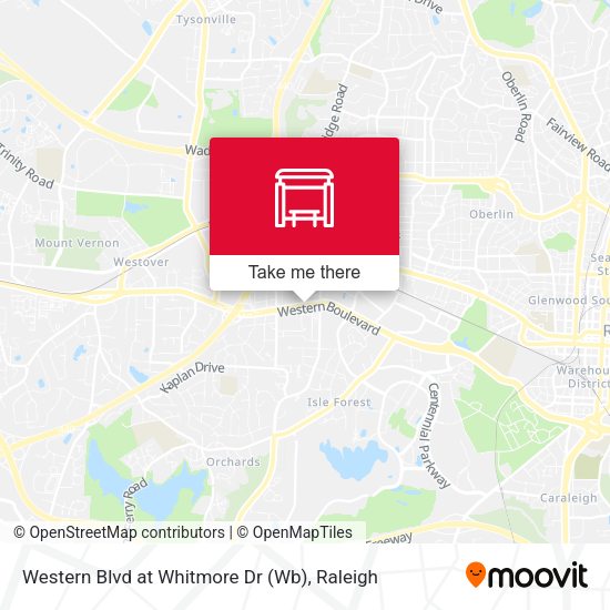 Western Blvd at Whitmore Dr (Wb) map