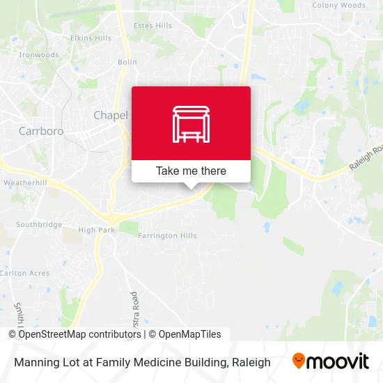 Manning Lot at Family Medicine Building map