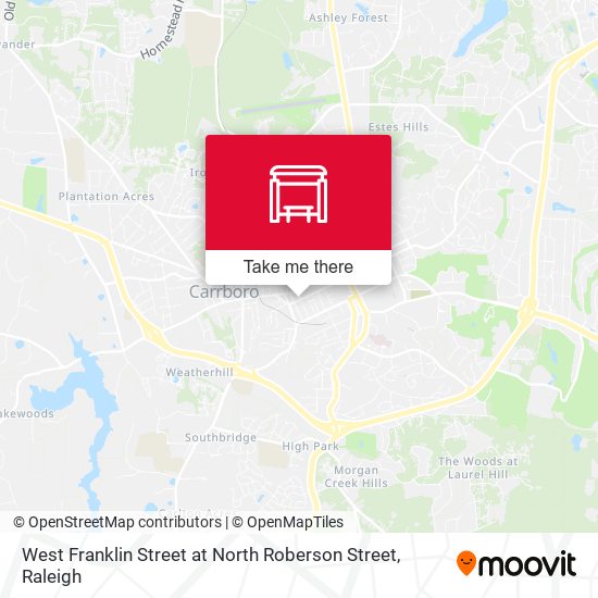 Mapa de West Franklin Street at North Roberson Street