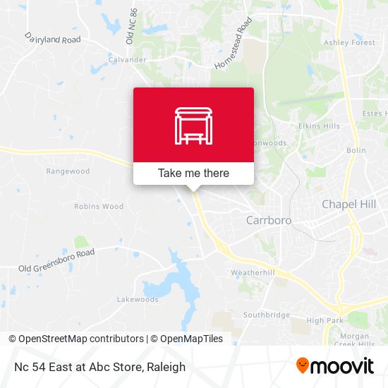 Mapa de Nc 54 East at Abc Store