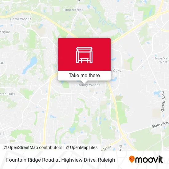 Fountain Ridge Road at Highview Drive map