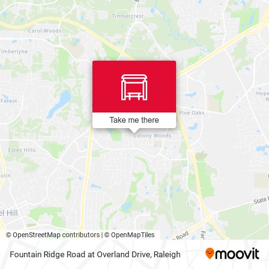 Fountain Ridge Road at Overland Drive map
