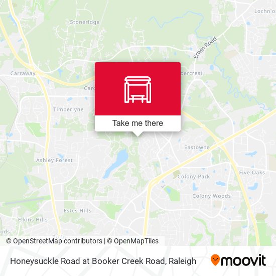Honeysuckle Road at Booker Creek Road map