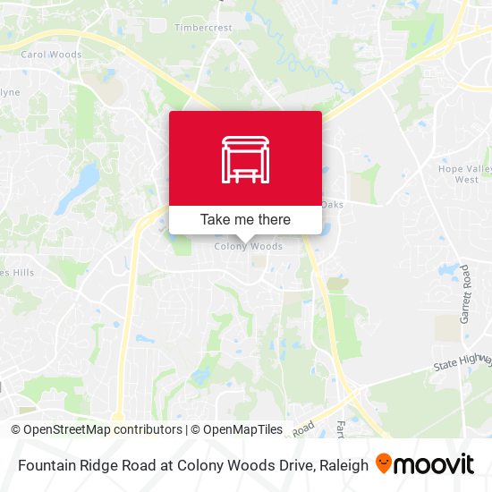 Fountain Ridge Road at Colony Woods Drive map
