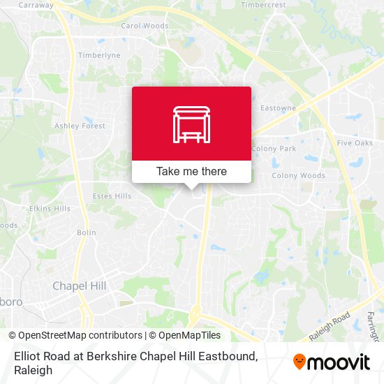 Elliot Road at Berkshire Chapel Hill Eastbound map