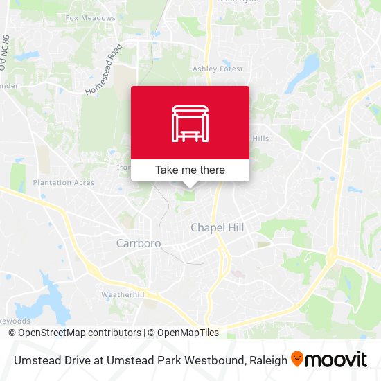 Umstead Drive at Umstead Park Westbound map