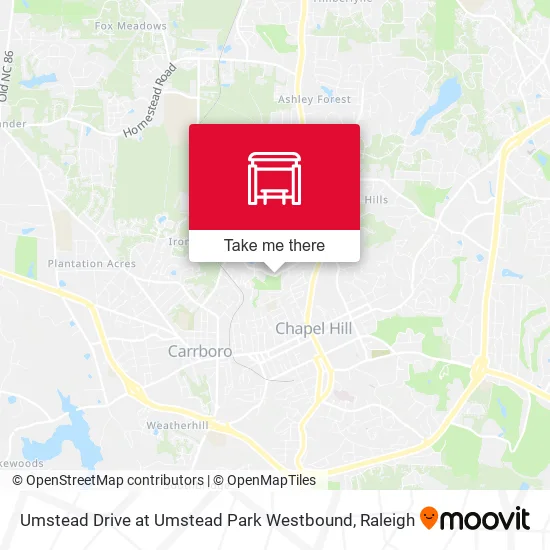Mapa de Umstead Drive at Umstead Park Westbound