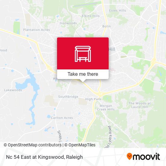 Nc 54 East at Kingswood map