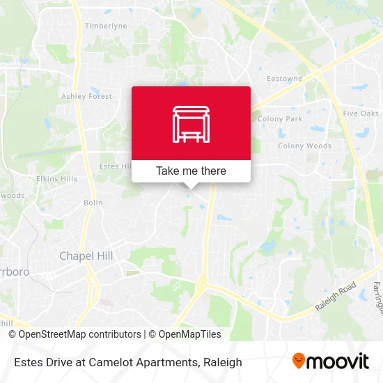 Estes Drive at Camelot Apartments map