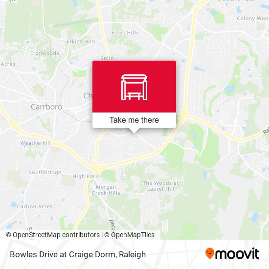 Bowles Drive at Craige Dorm map