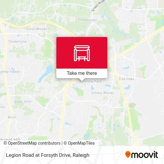 Legion Road at Forsyth Drive map