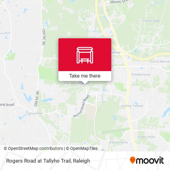 Rogers Road at Tallyho Trail map