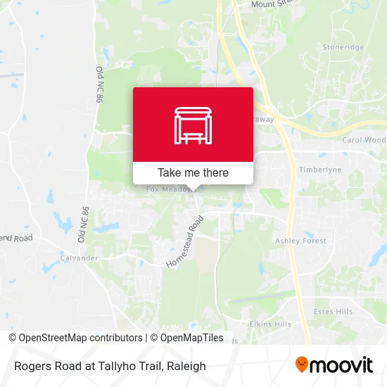 Rogers Road at Tallyho Trail map