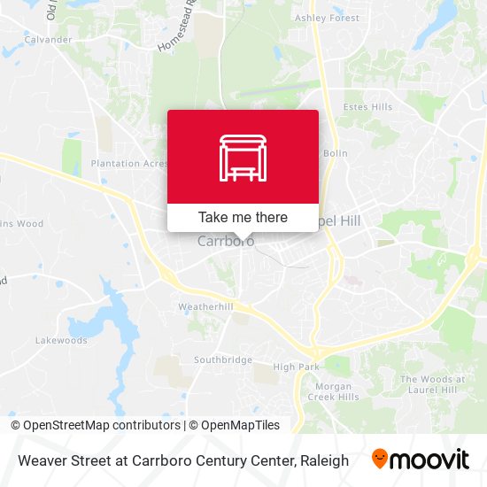 Weaver Street at Carrboro Century Center map