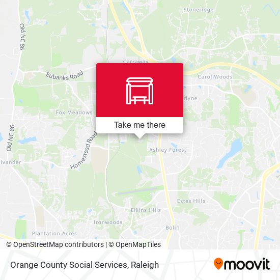 Orange County Social Services map