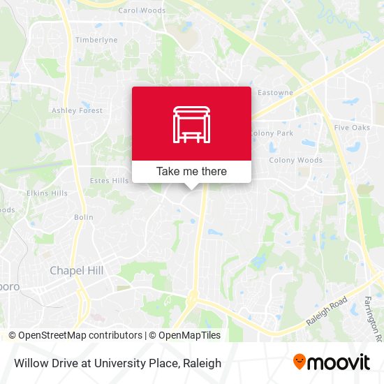 Mapa de Willow Drive at University Place