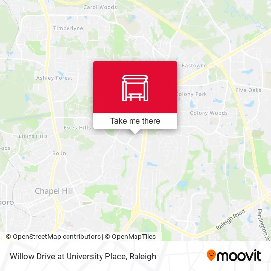 Mapa de Willow Drive at University Place